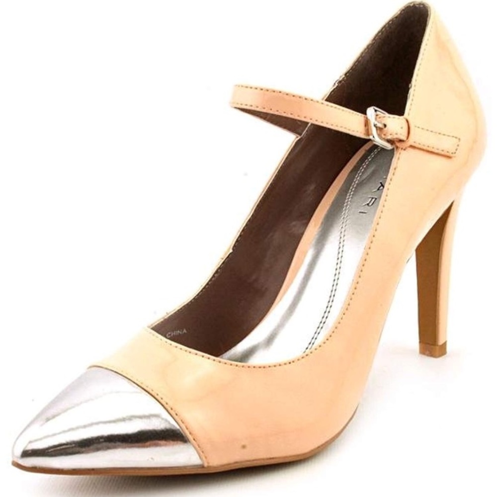 Tahari Sabina Pink Leather Mary Janes Heels Shoes